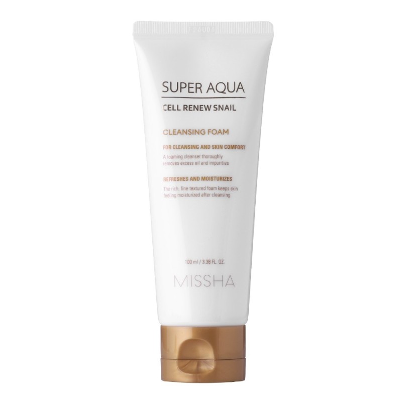 missha super aqua cell renew snail pianka do mycia twarzy