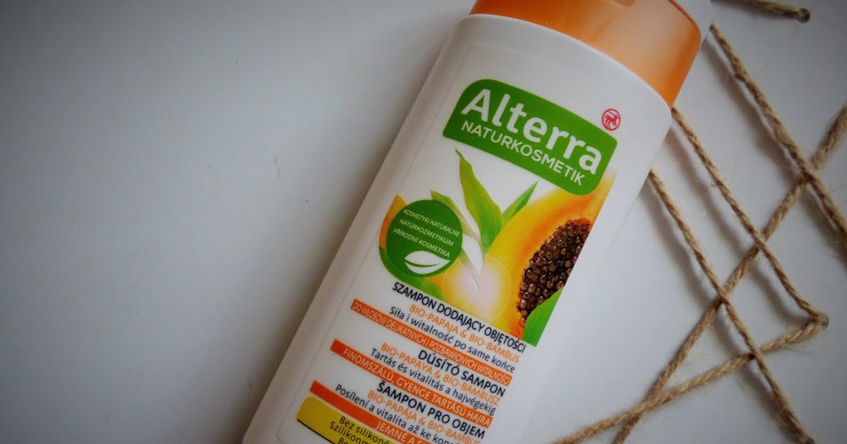 szampon do włosów dodający objętości bio papaja i bio bambus