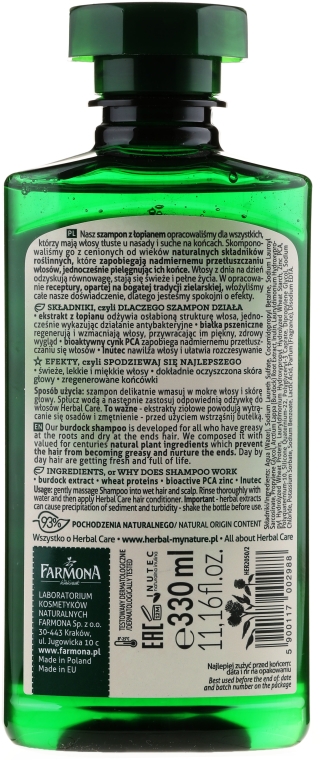 herbal care szampon do wlosow przetluszczajacych