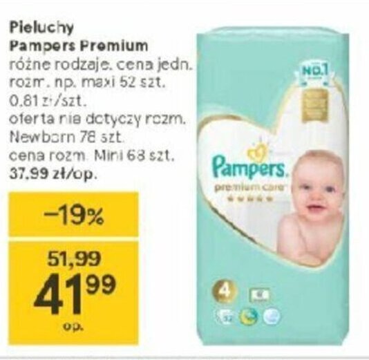 tesco promocja pampers premium care