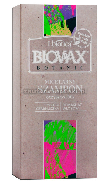 l biotica biovax botanic szampon micelarny czystek i czarnuszka