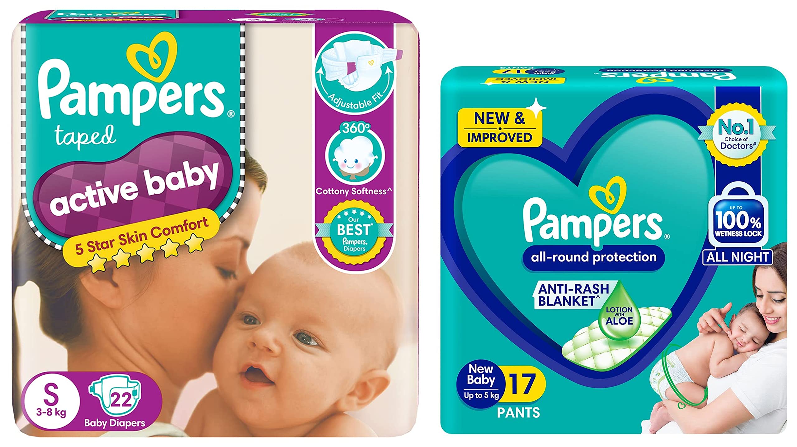 pampers 5 active baby dry 100