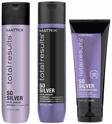 matrix color obsessed silver szampon do siwych włosów