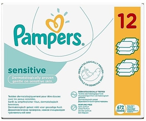 chusteczki pampers sensitiv dla noworodków 56 szt