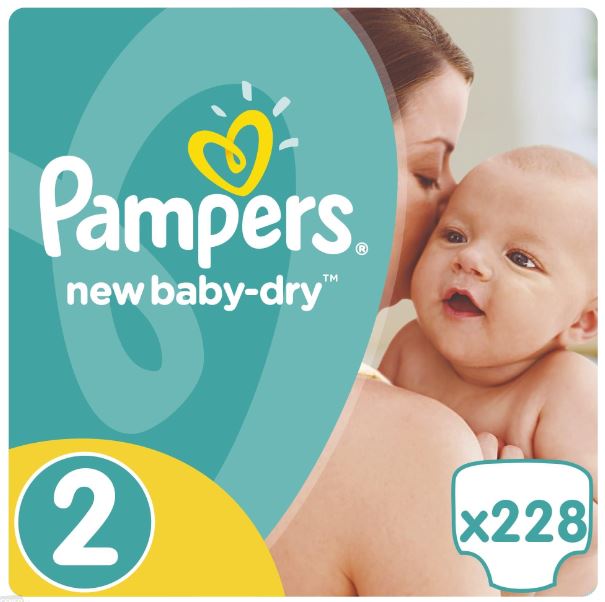 pieluchy pampers new baby dry 2 mini 100szt