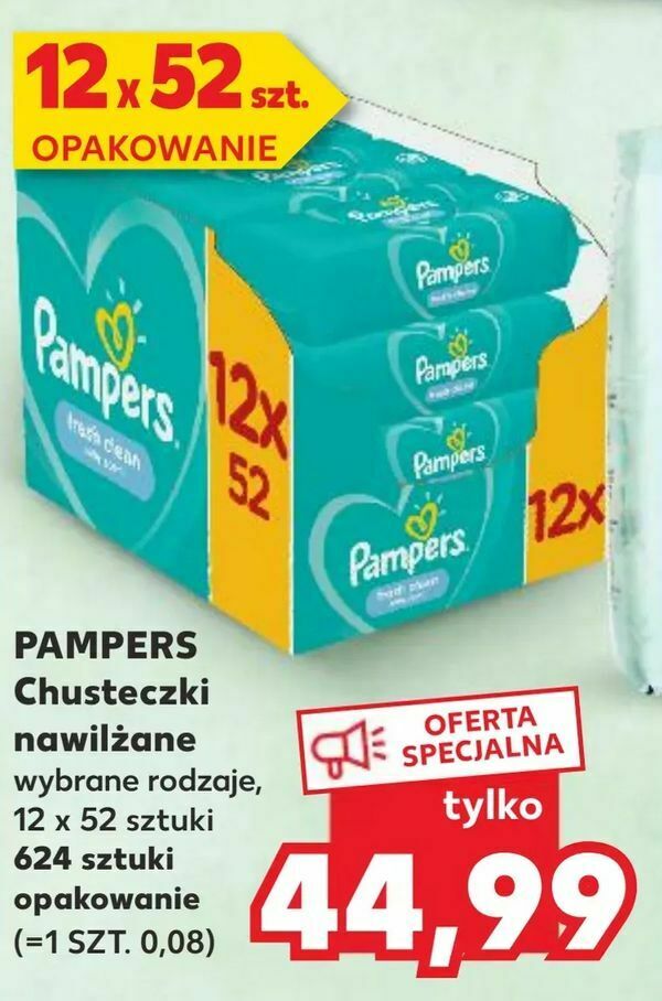 chusteczki nawilżane pampers promocja