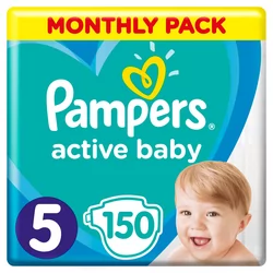 pieluchy pampers active baby mega box plus 5