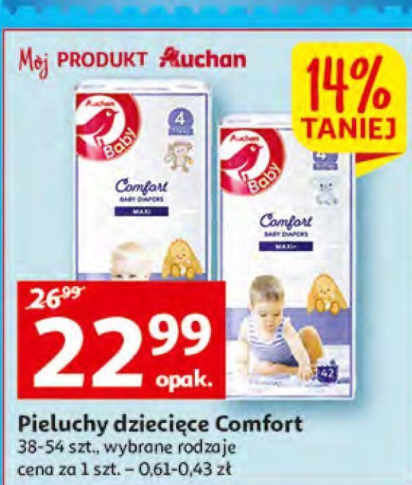 pieluchy auchan babby happy cena