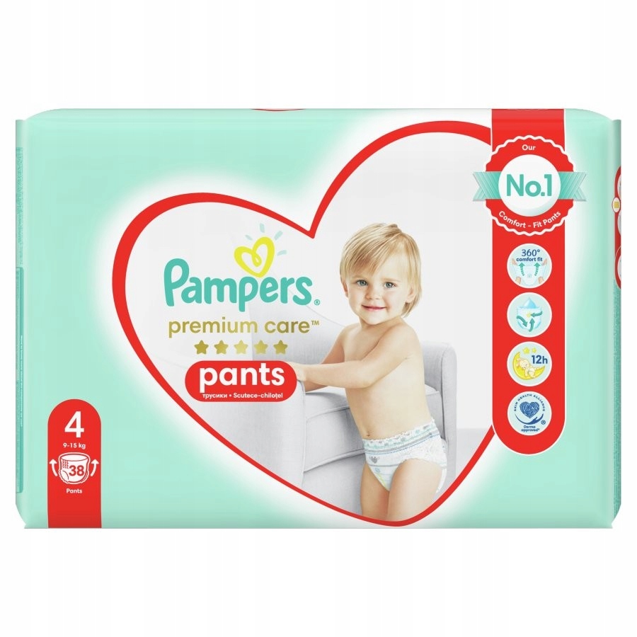 pampers premium care pieluchomajtki rozmiar 4 maxi 38 szt