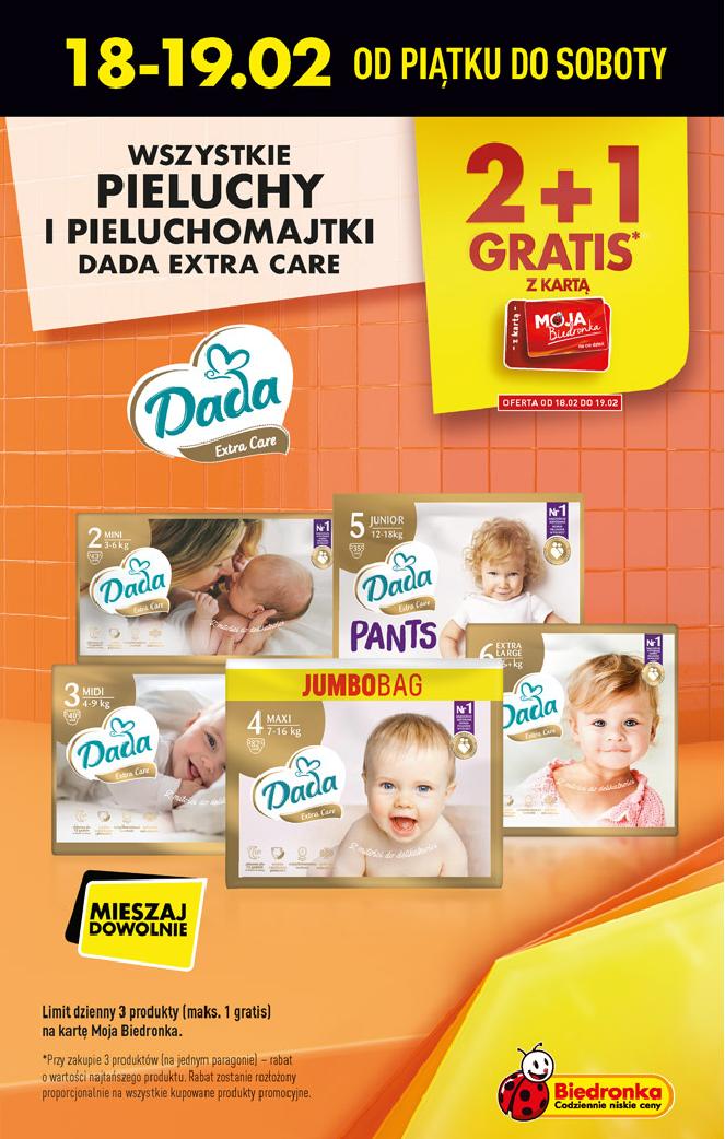 biedroka pieluchy dada promocja