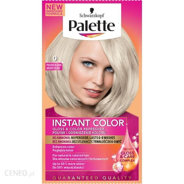 szampon koloryzujący platynowy blond palette instant