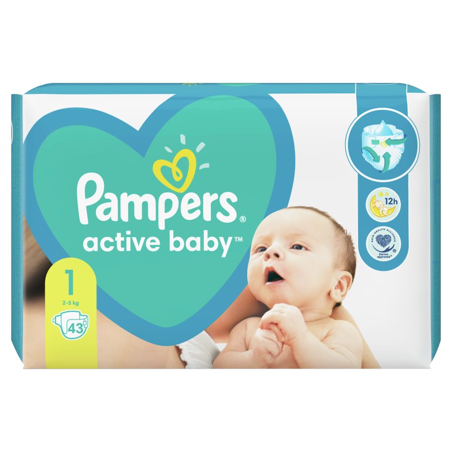 pampers new baby 1 2-5kg 43szt p&g-pampers