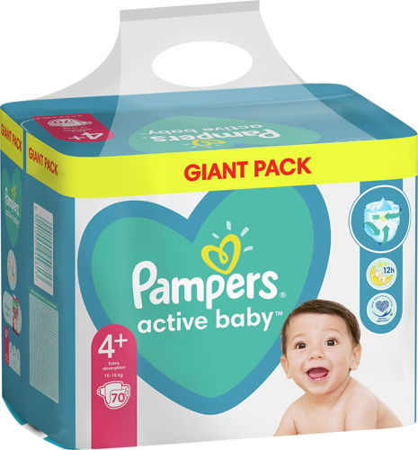 pampers active baby 4+ 96