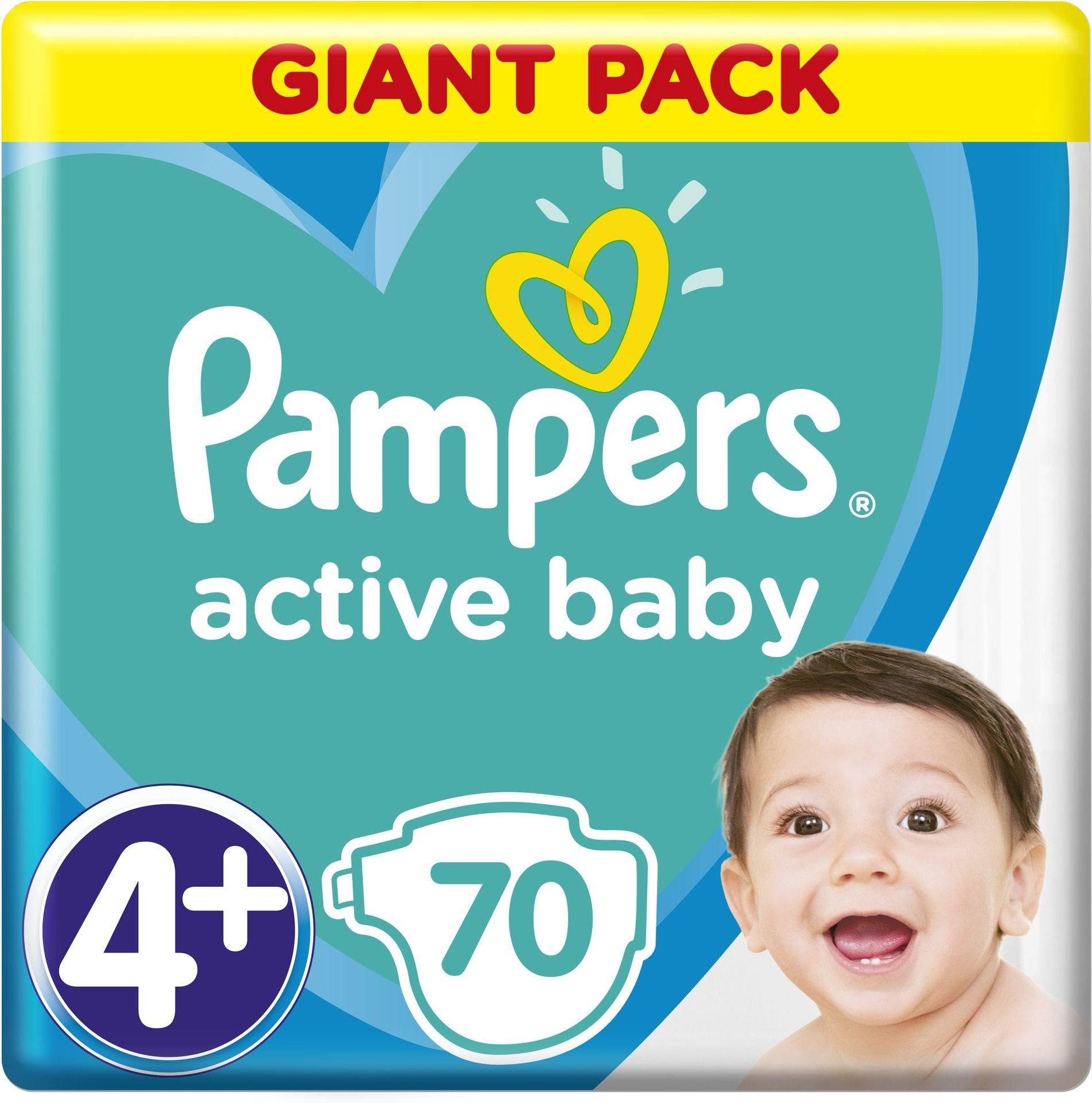 pampers active baby 4+ 70 szt