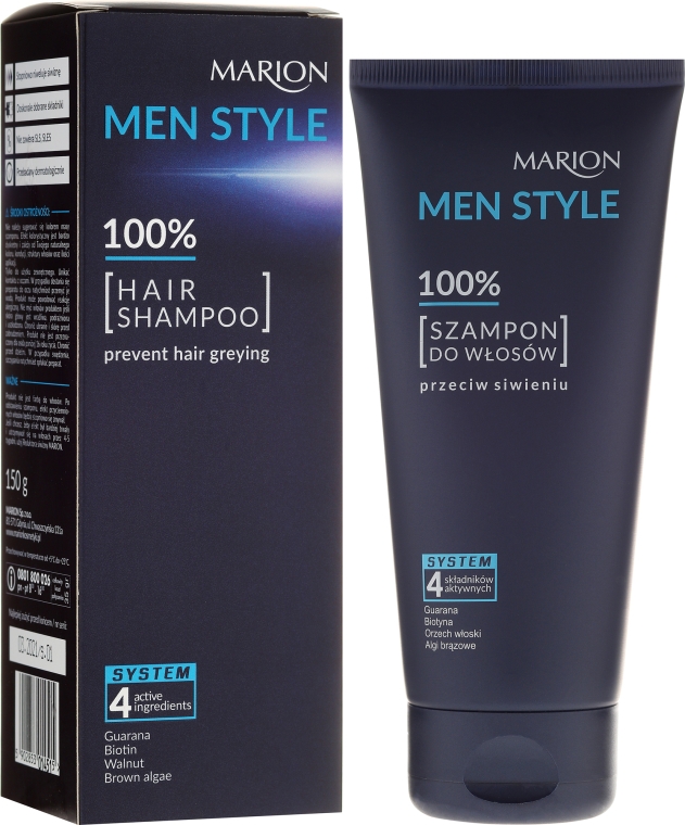 marion men style 100 szampon do włosów przeciw siwieniu 150g