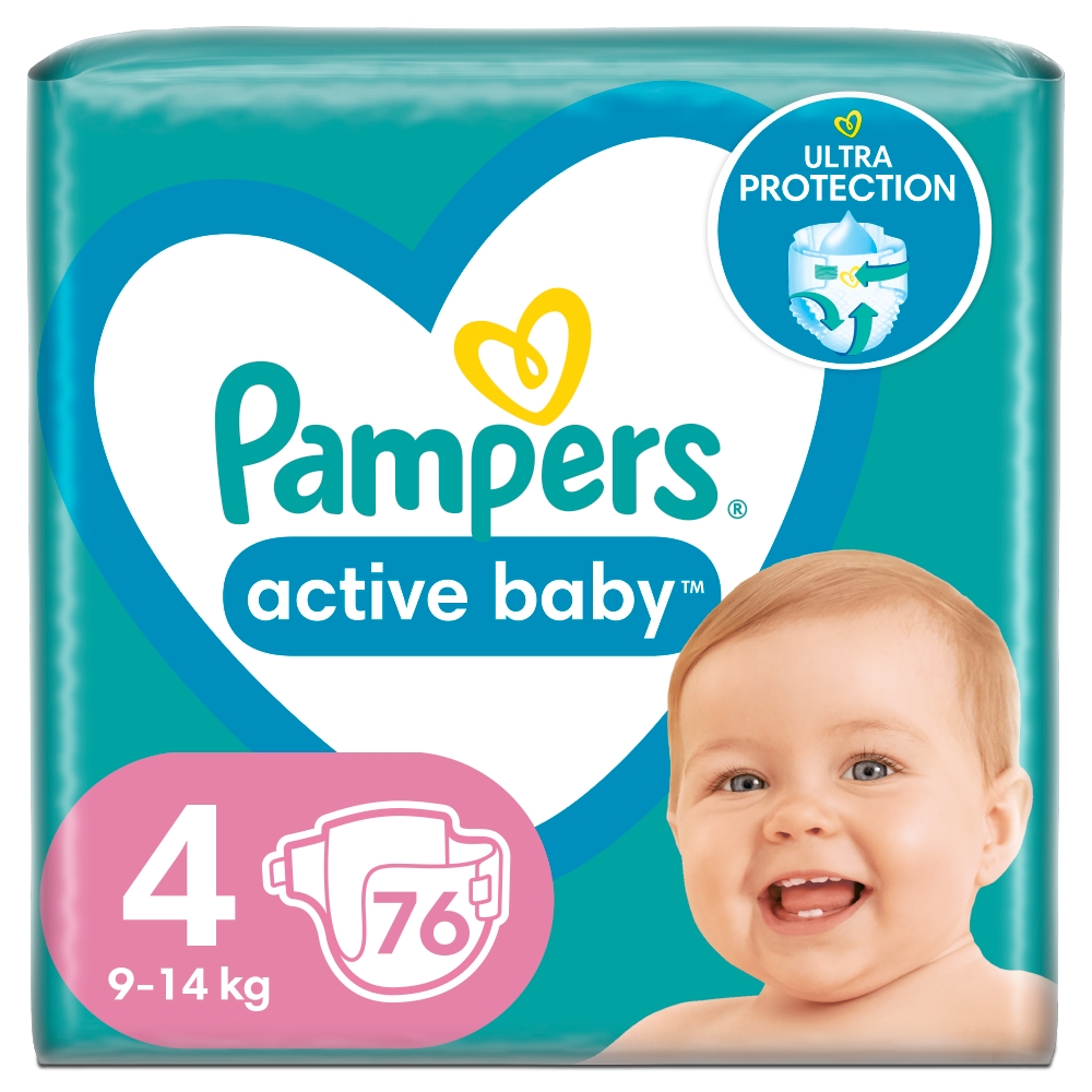 pampers active baby dry 4 76 szt