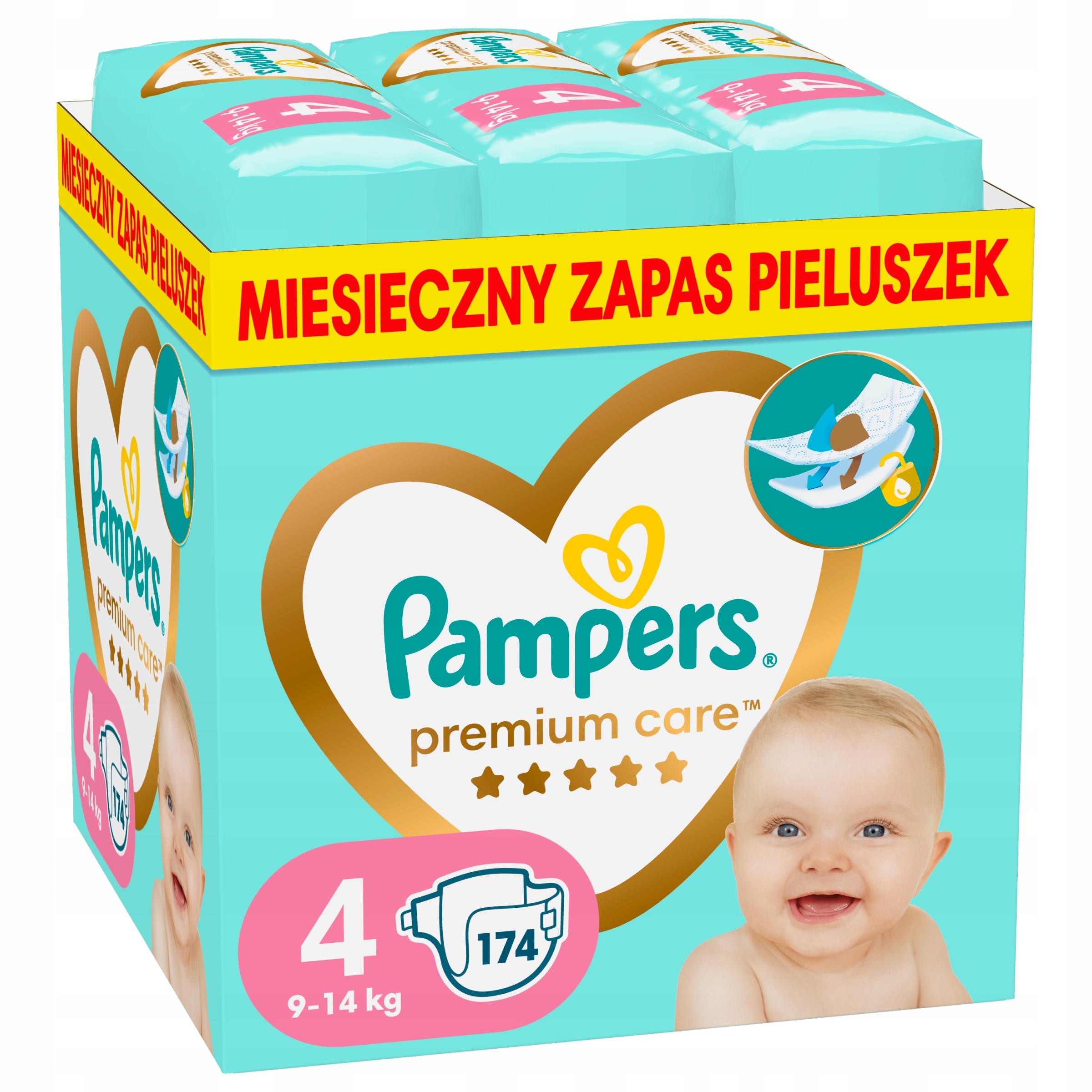 pampers pieluszki 4 174 sztuk