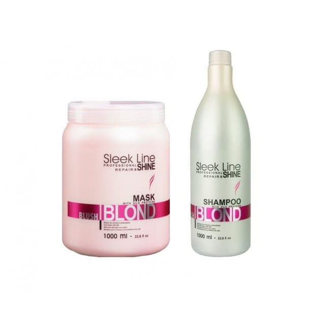 sleek line maska blond 1000ml i szampon