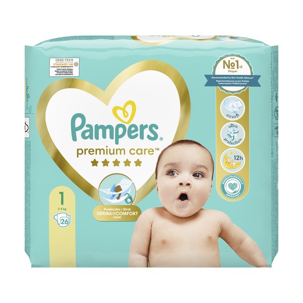 pampers premium care 1 rozpakowane