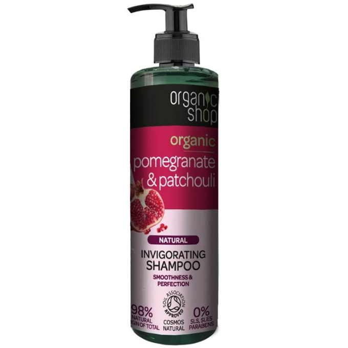organic shop szampon orzeźwiający granat i paczula wizaz