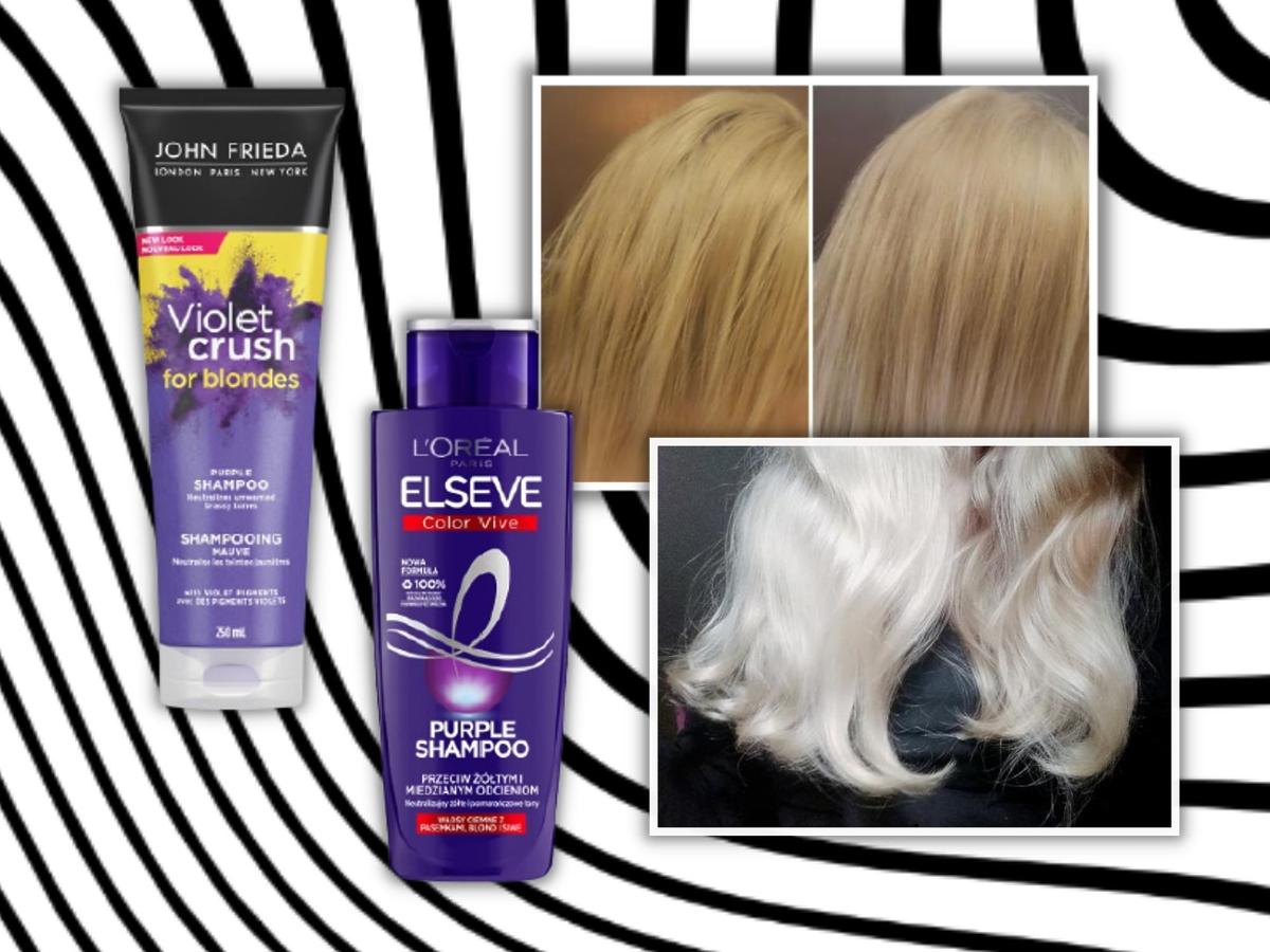 fioletowy szampon do włosów blond efekty