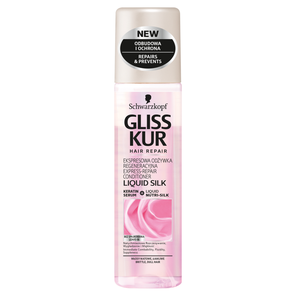 gliss kur liquid silk odżywka ekspresowa do włosów matowych