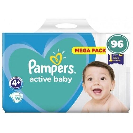 pampers active baby 4+ 96