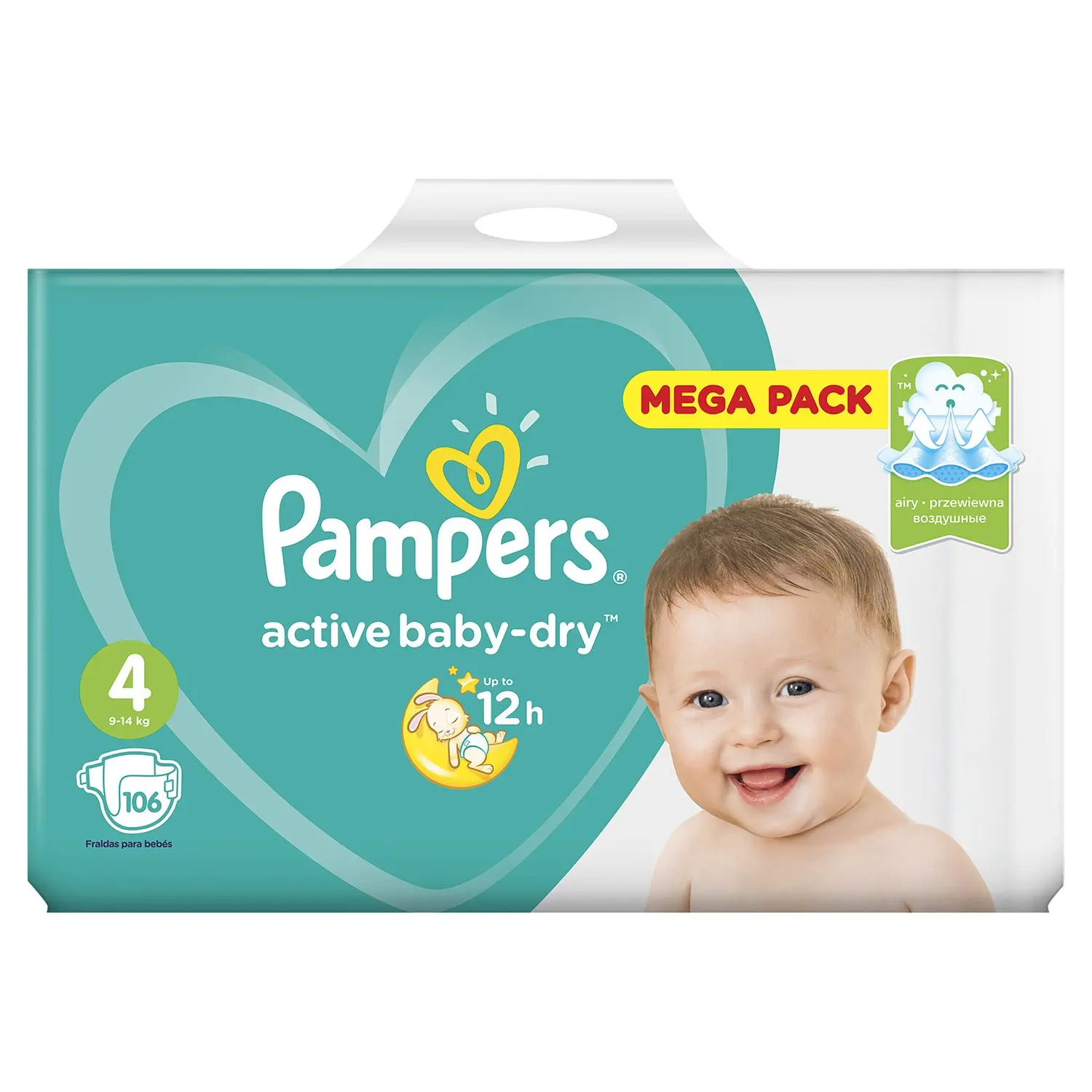 pampers active baby dry 4 106 szt