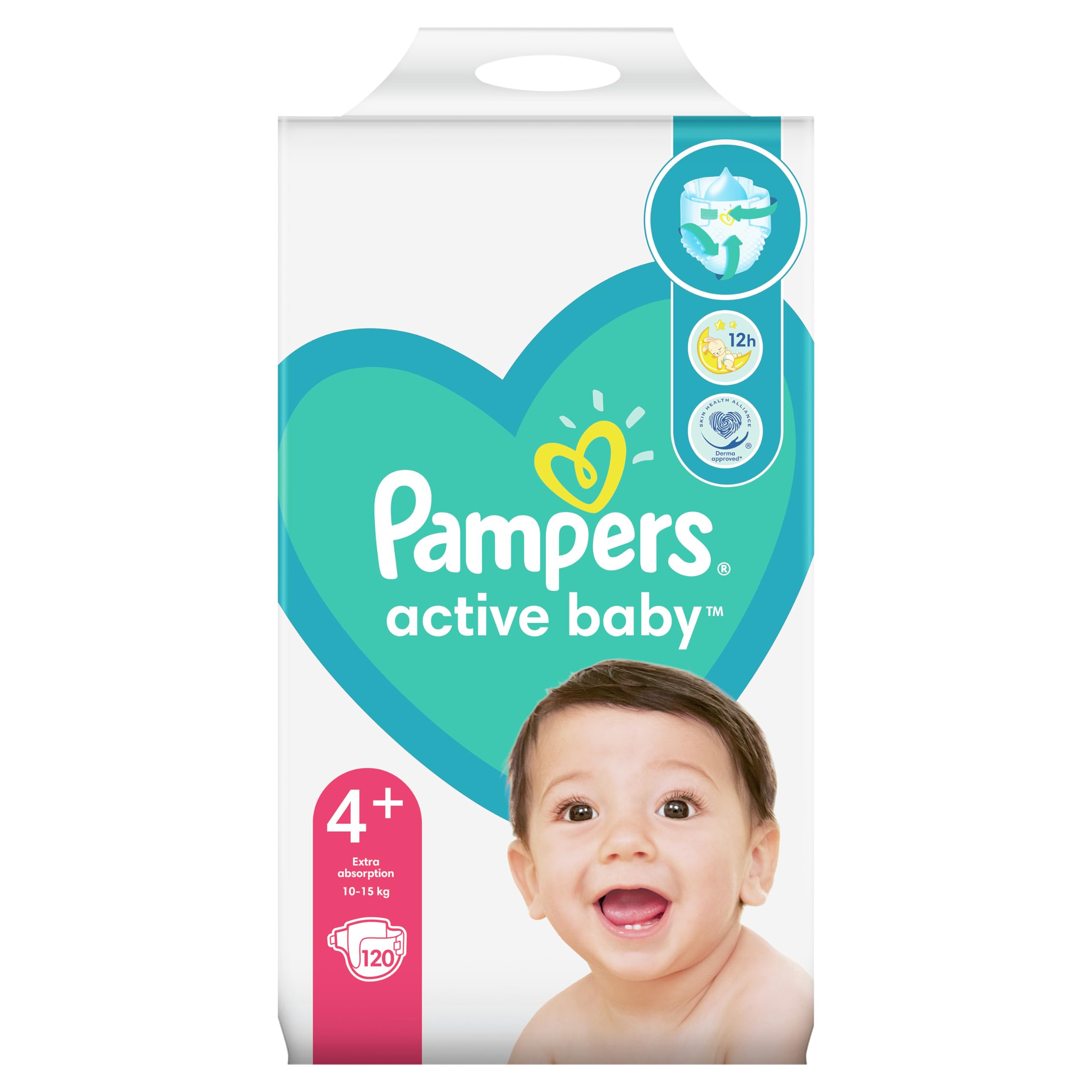 pampers active dry 4+ 120 sztuk