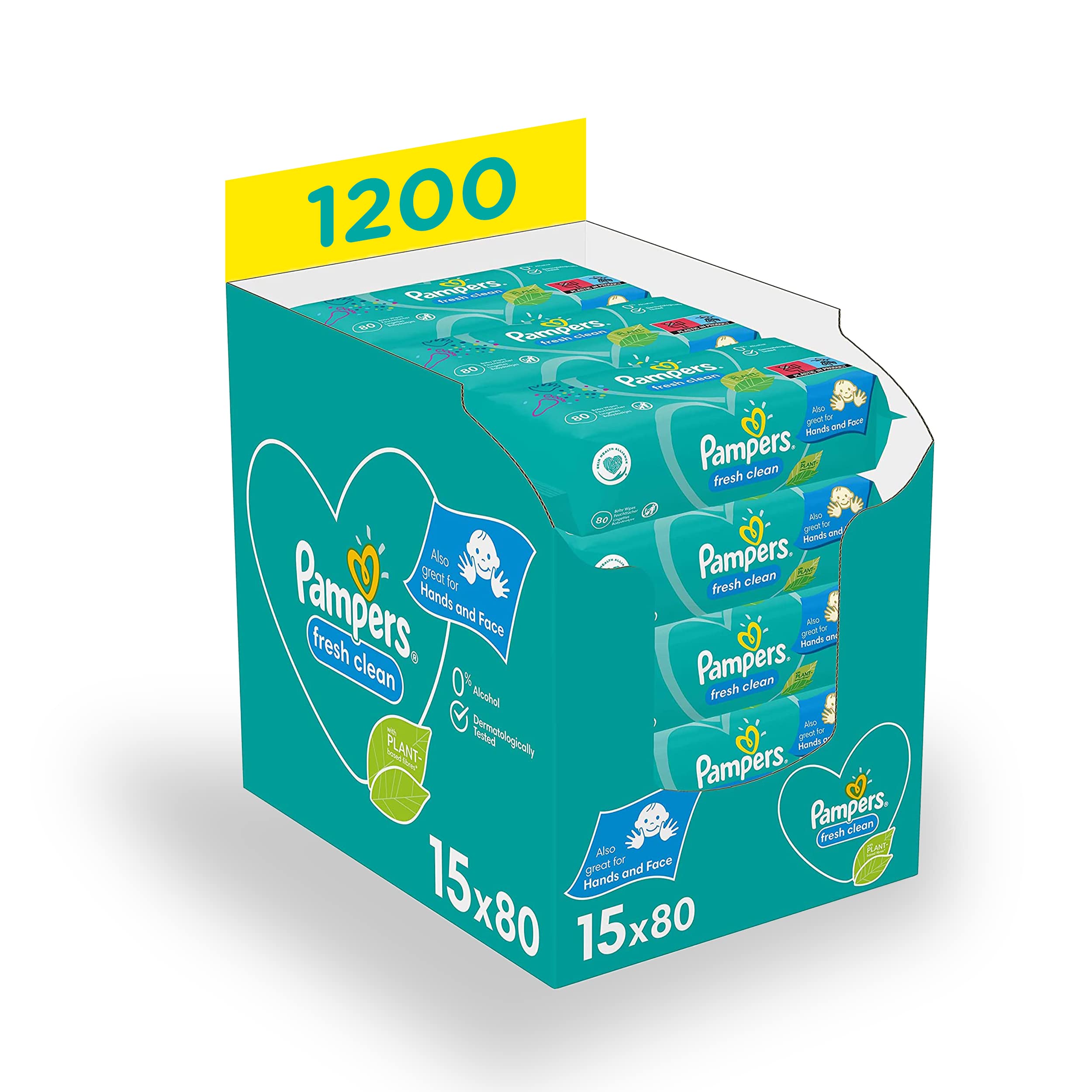 pampers fresh clean chusteczki dla niemowląt 6x64 szt