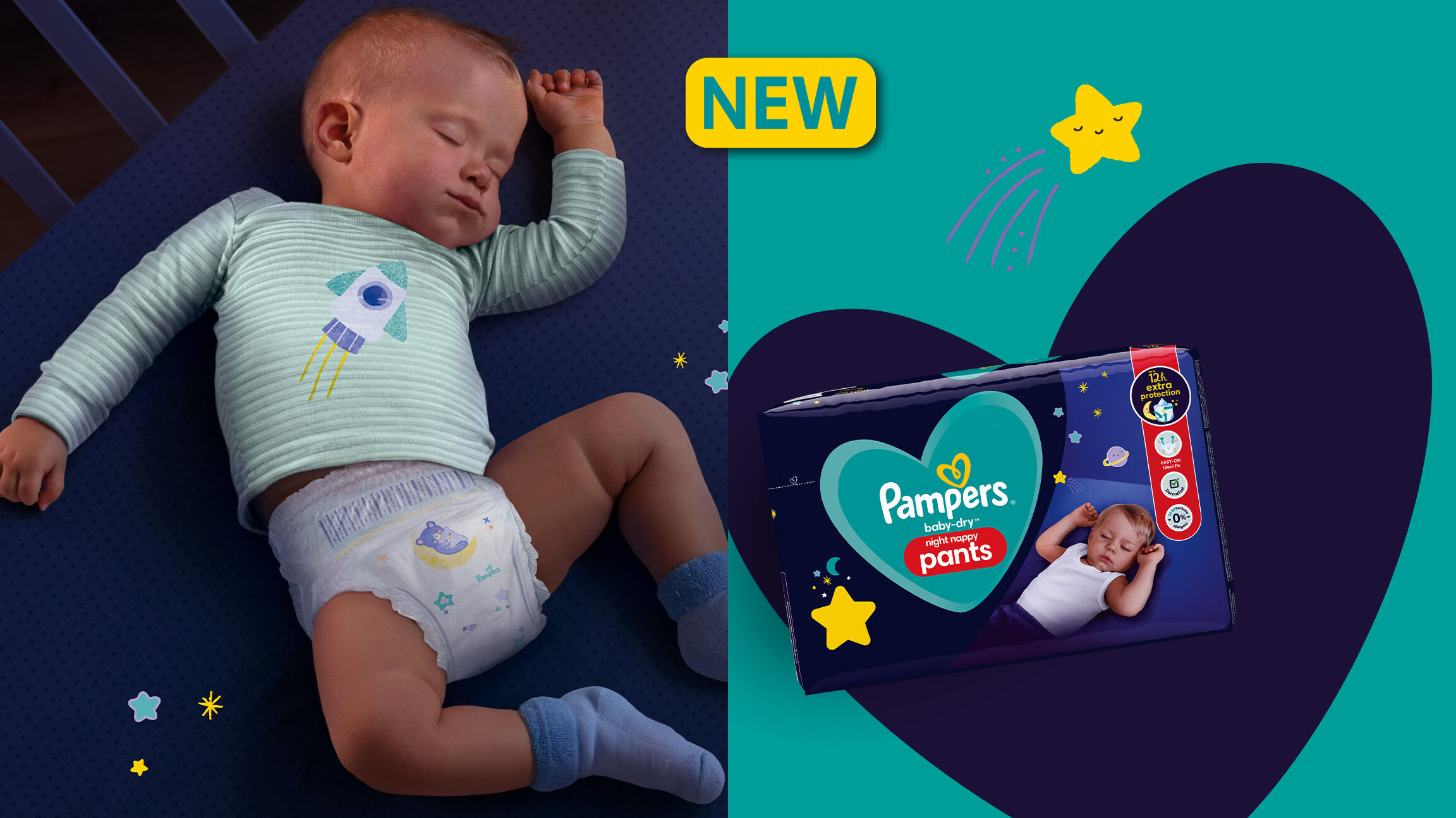 pampers new baby dry na noc