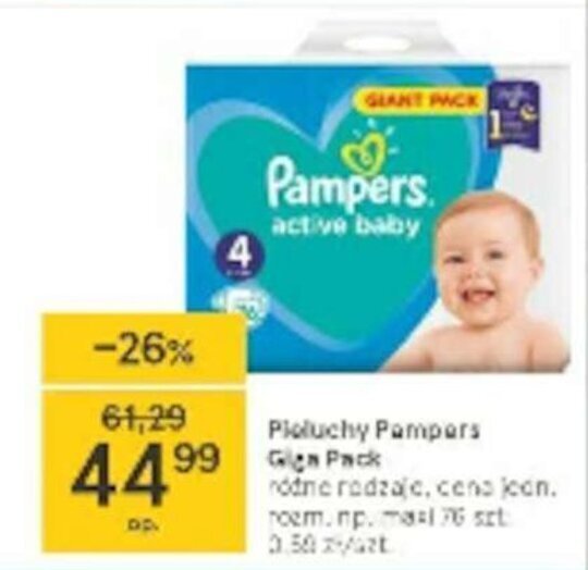 pampers pieluchy tesco