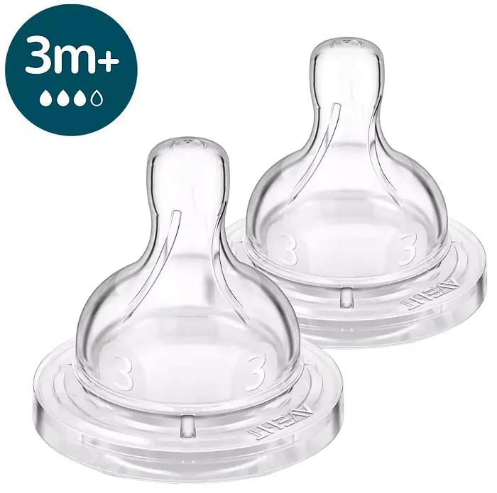 Philips Avent SCY763/02 Silikonowy smoczek do butelki do karmienia antykolkowy