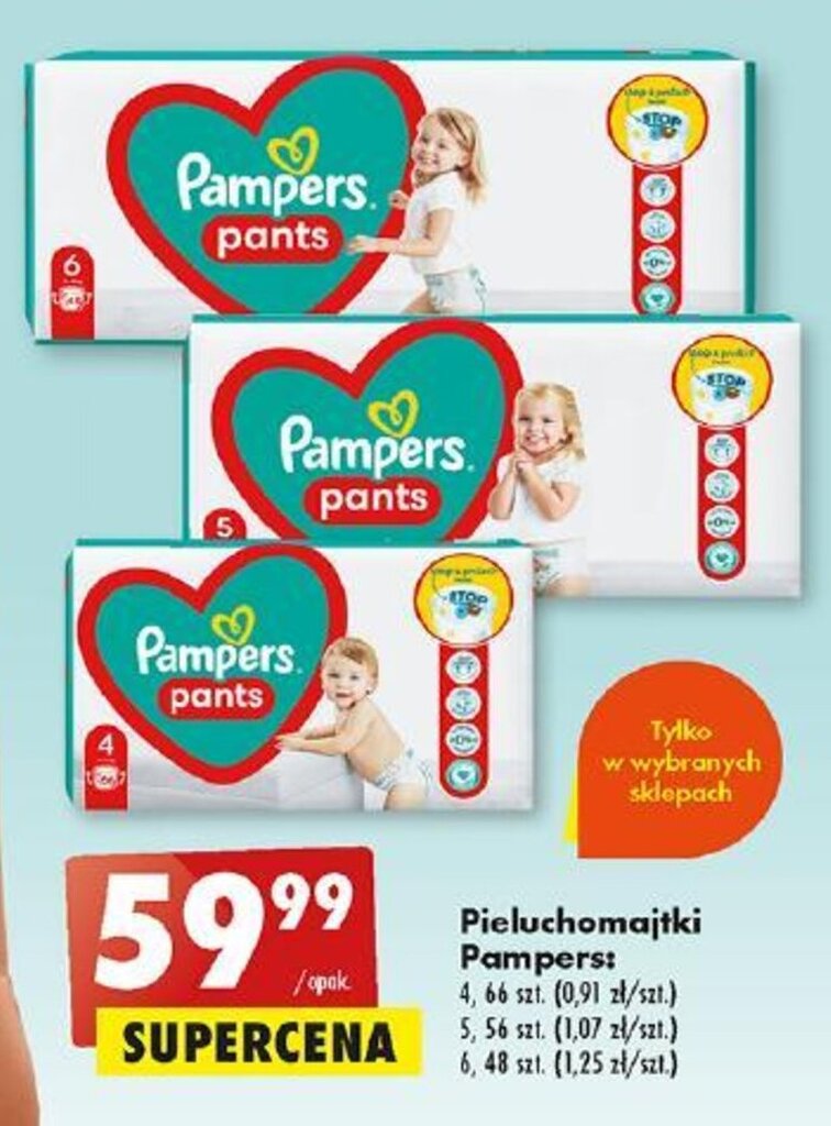 pieluchomajtki pampers biedronka