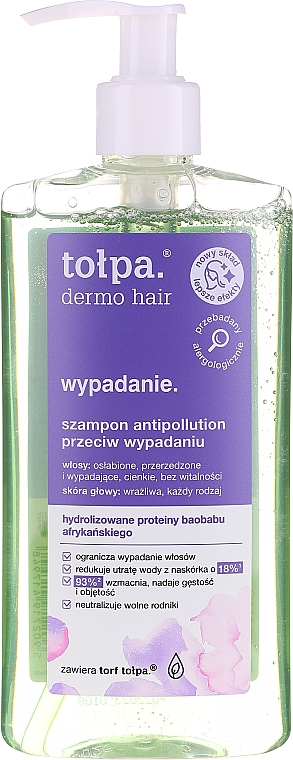wzmacniający szampon przeciw wypadaniu włosów tołpa